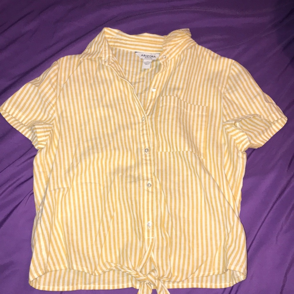button down crop top
